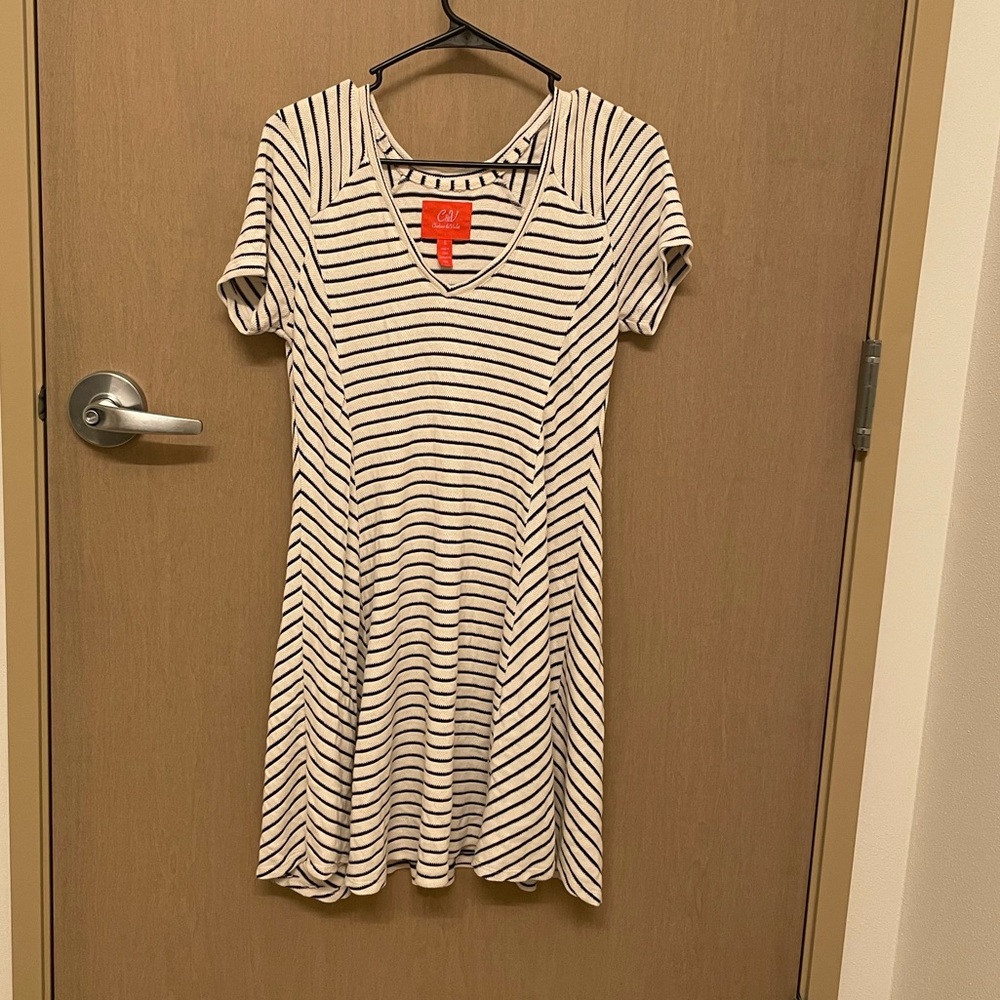 Striped Short Sleeve Dress